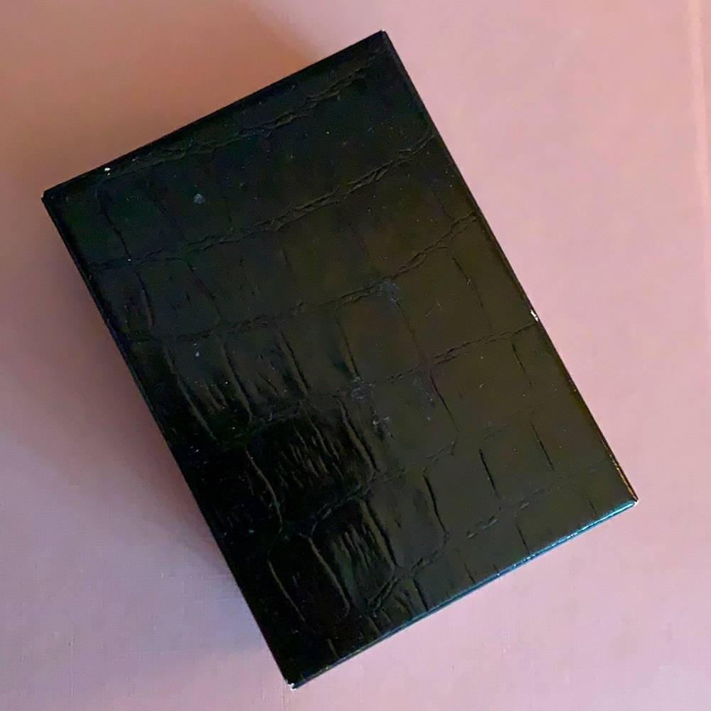 Sleek Black Crocodile Skin Texture Box